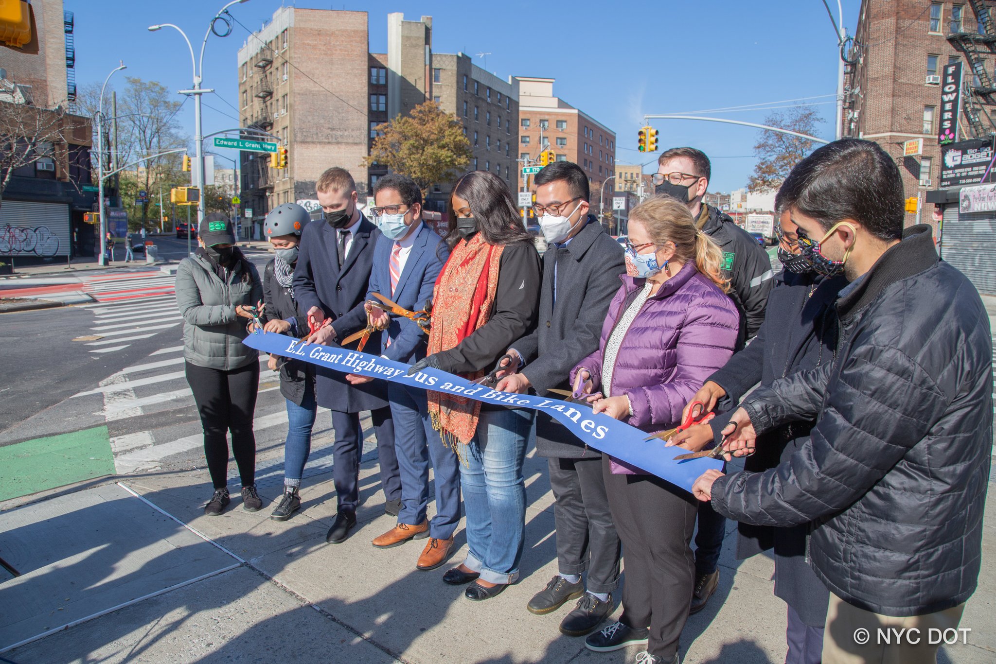 Liam Blank at Bronx busway launch