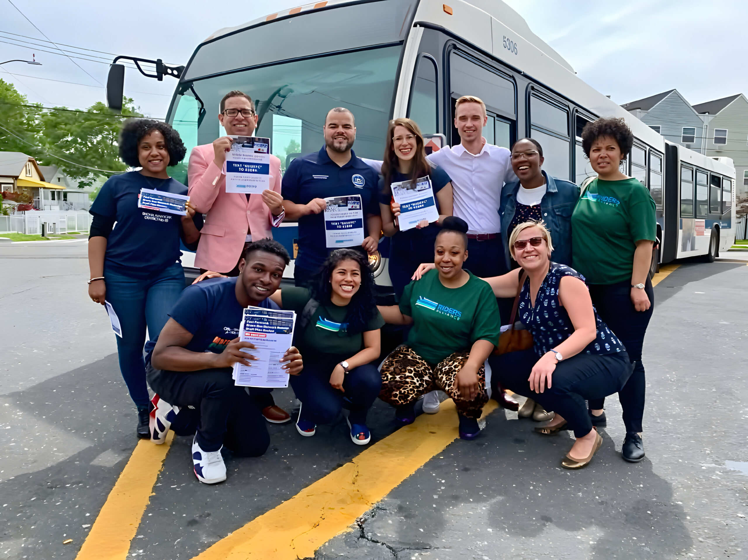 Liam Blank conducting transit fieldwork