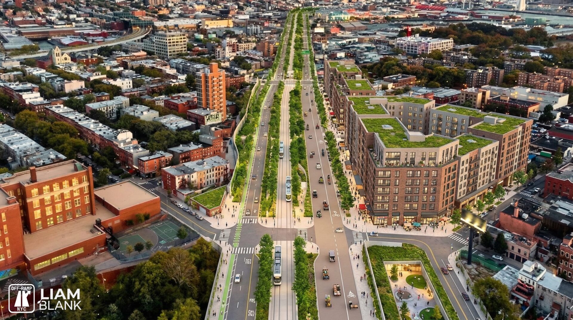 Central Williamsburg BQE replacement visualization.