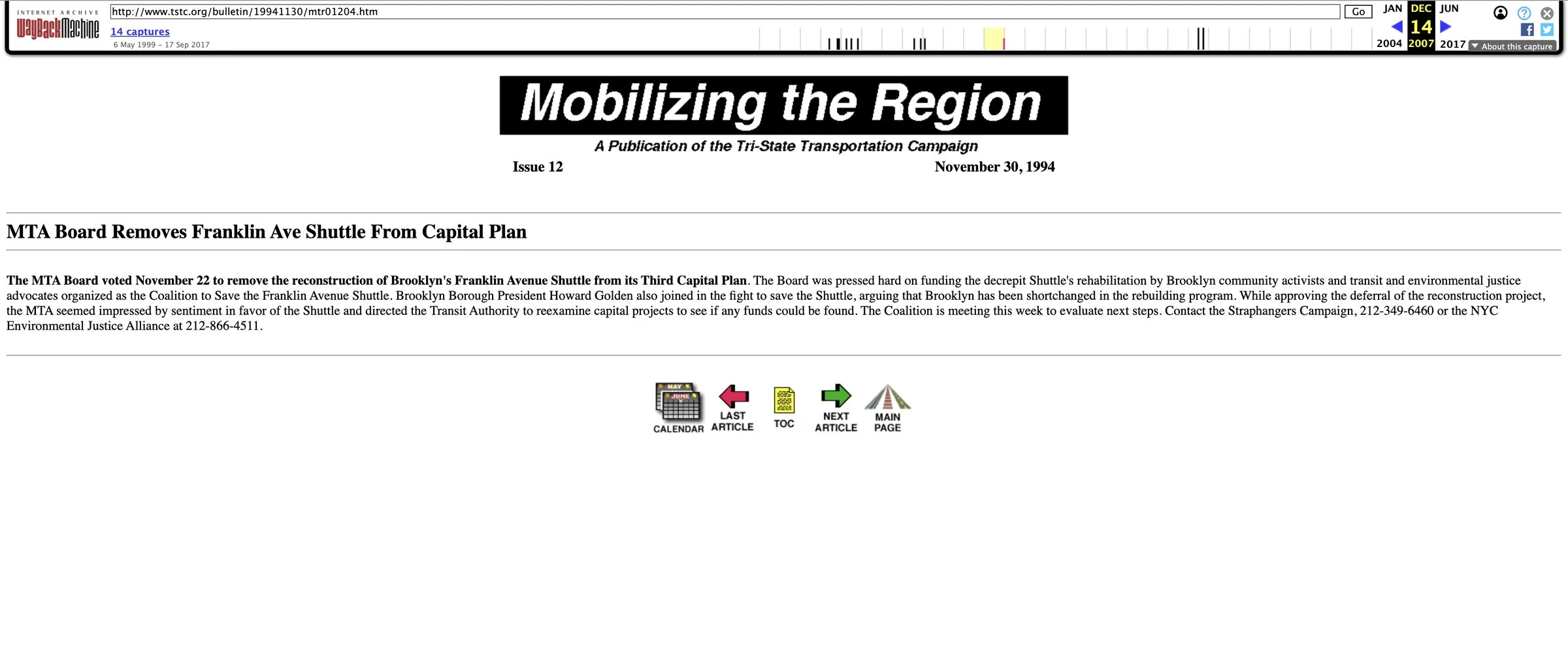 MTA Board Removes Franklin Ave Shuttle From Capital Plan — Page scan