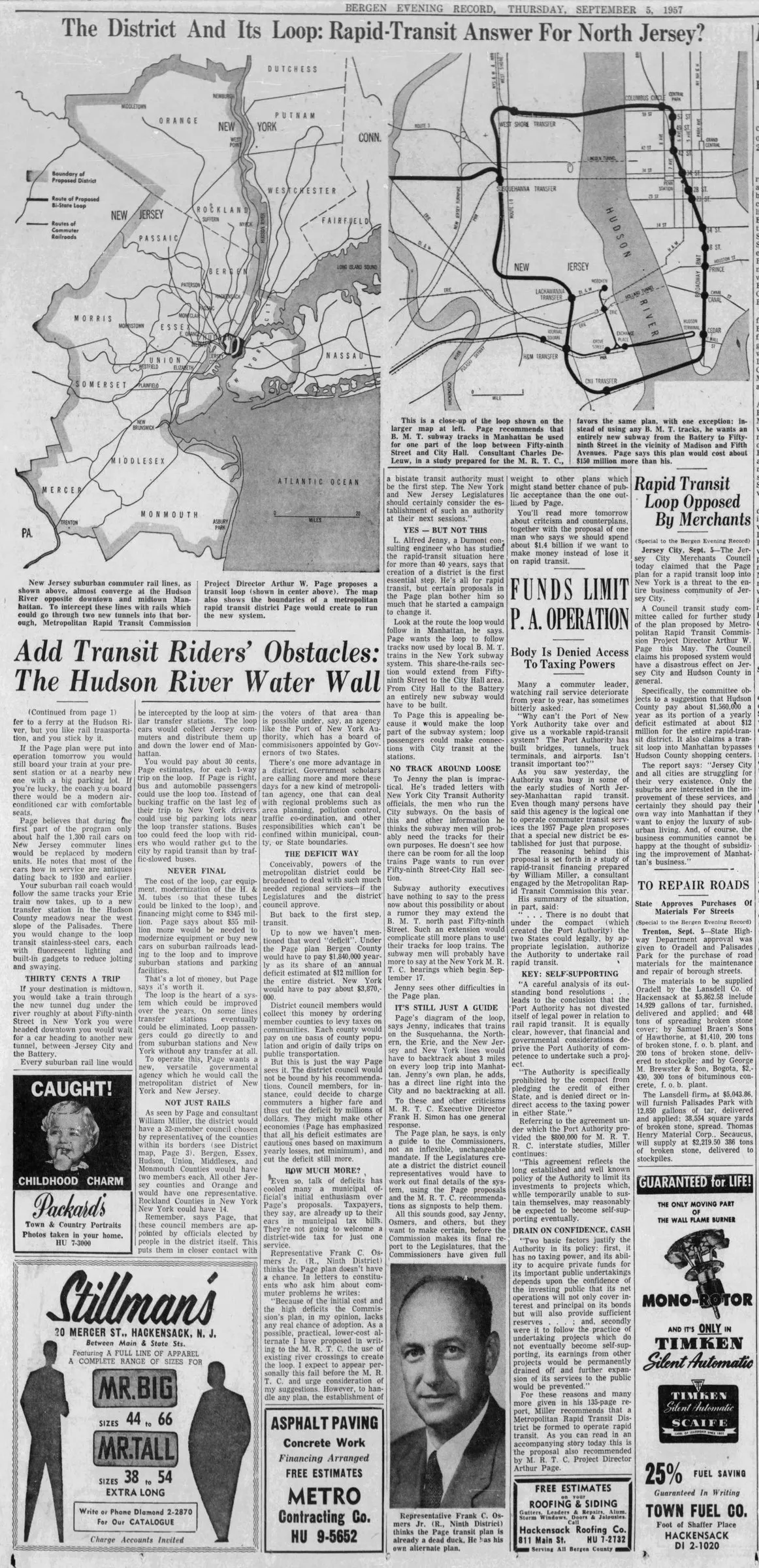 Rapid Transit Loop Opposed By Merchants — Source page 1