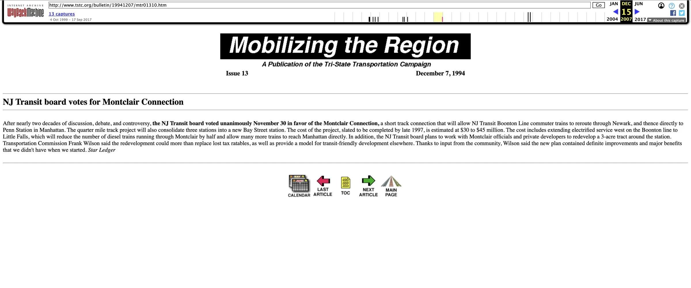 NJ Transit board votes for Montclair Connection — Page scan